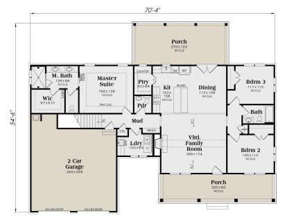 Main Floor  for House Plan #009-00431