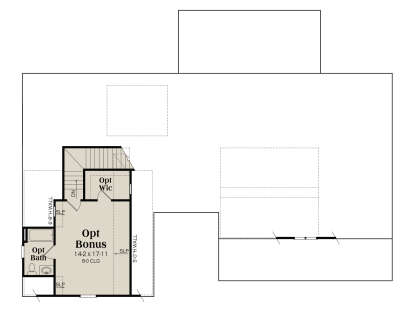 Bonus Room for House Plan #009-00431