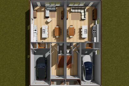 Overhead First Floor for House Plan #4848-00443