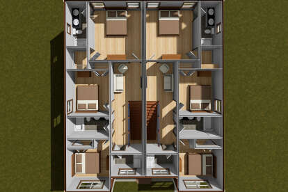 Overhead Second Floor for House Plan #4848-00443