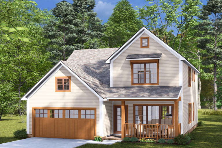 House Plan House Plan #32415 Angled Front Elevation
