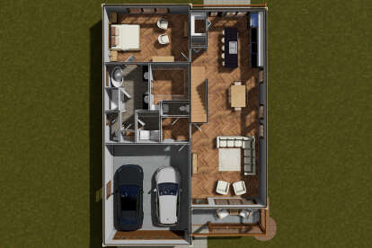 Overhead First Floor for House Plan #4848-00444