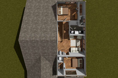 Overhead Second Floor for House Plan #4848-00444
