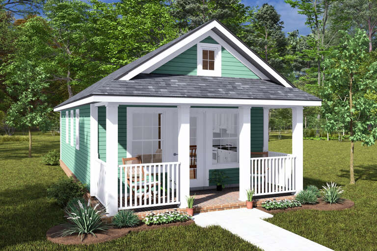 House Plan House Plan #32416 Angled Front Elevation