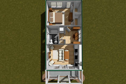 Overhead First Floor for House Plan #4848-00445
