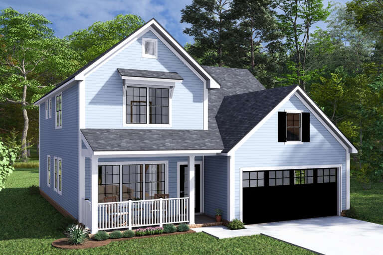 House Plan House Plan #32417 Angled Front Elevation