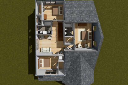 Overhead Second Floor for House Plan #4848-00446