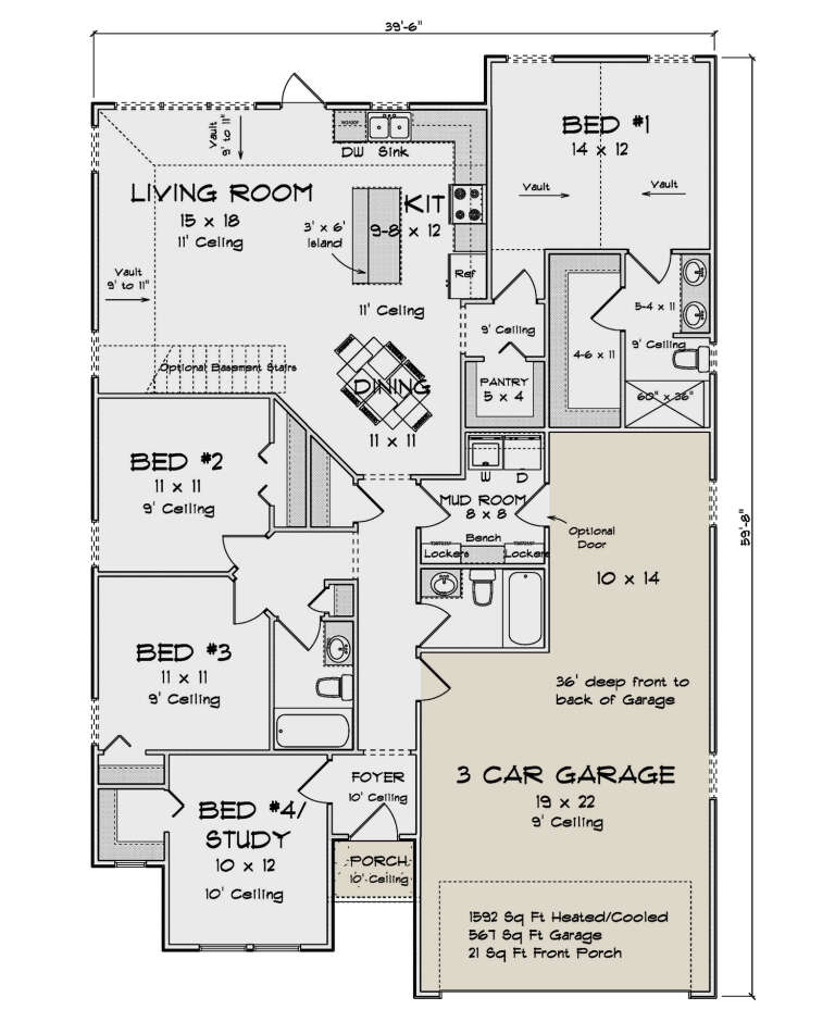 House Plan House Plan #32418 Drawing 1