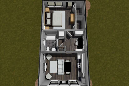 Overhead First Floor for House Plan #4848-00448