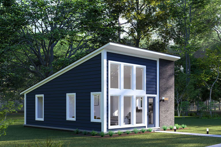 House Plan House Plan #32420 Angled Front Elevation