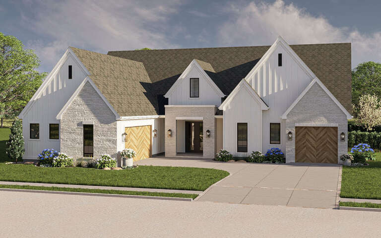 House Plan House Plan #32421 Angled Front Elevation