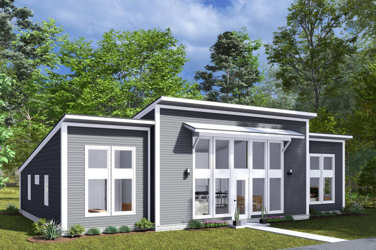 House Plan House Plan #32423 Angled Front Elevation