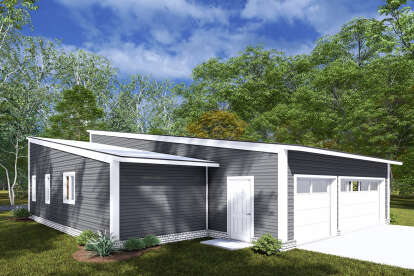Modern House Plan #4848-00450 Elevation Photo