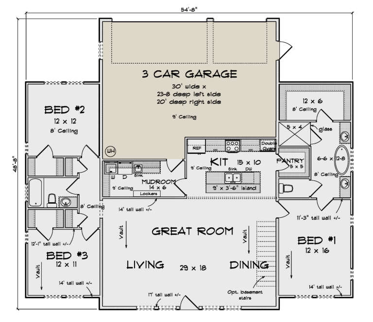 House Plan House Plan #32423 Drawing 1