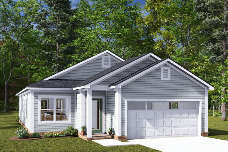House Plan House Plan #32424 Angled Front Elevation