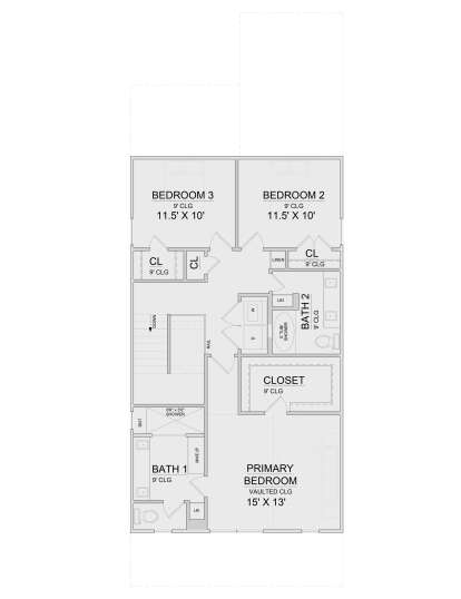 Second Floor for House Plan #7071-00040