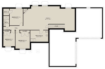 Basement for House Plan #2802-00343