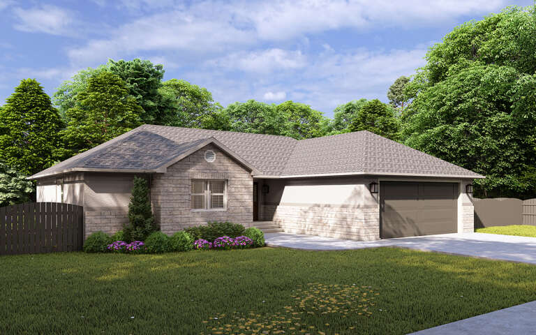 House Plan House Plan #32427 Angled Front Elevation