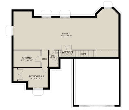 Basement for House Plan #2802-00344