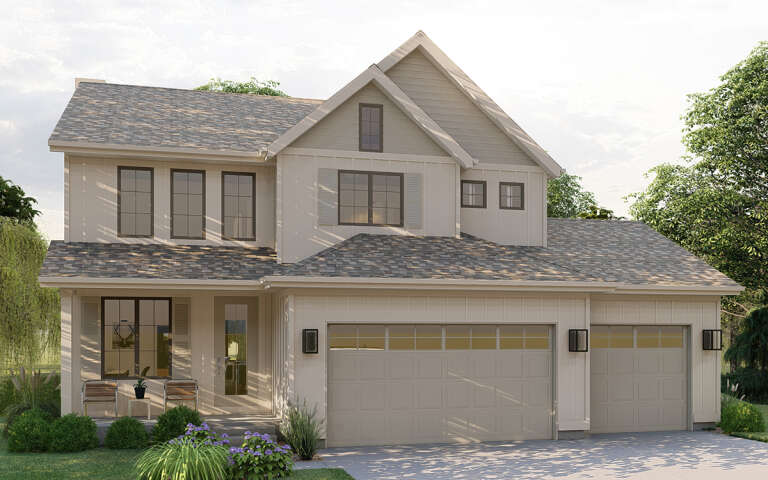 House Plan House Plan #32428 Angled Front Elevation