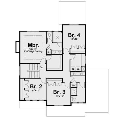 Second Floor for House Plan #1935-00031