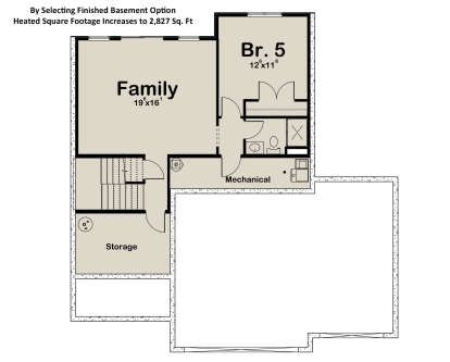 Basement for House Plan #1935-00031
