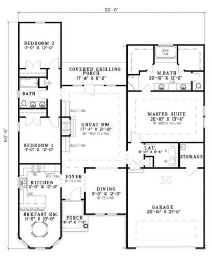 Main Floor  for House Plan #110-00129