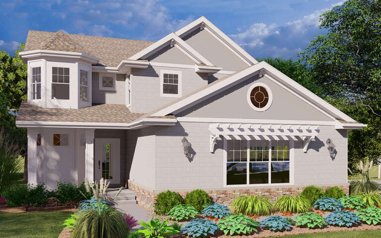 House Plan House Plan #32430 Angled Front Elevation