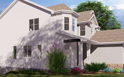 European House Plan #1935-00033 Elevation Photo