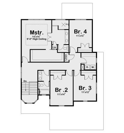 Second Floor for House Plan #1935-00033