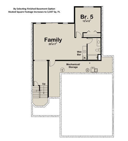 Basement for House Plan #1935-00033