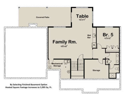 Basement for House Plan #1935-00035