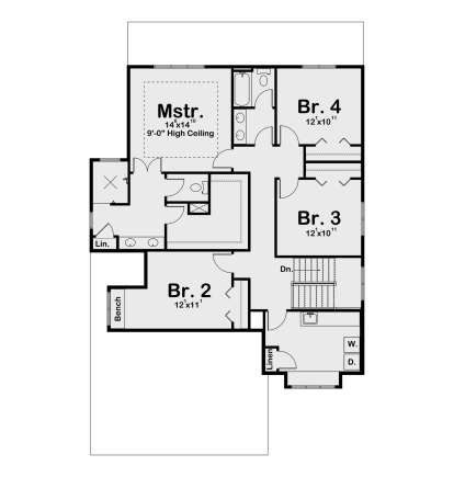 Second Floor for House Plan #1935-00036
