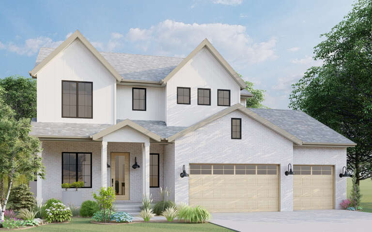 House Plan House Plan #32434 Angled Front Elevation