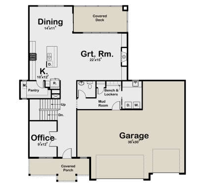 Main Floor  for House Plan #1935-00037