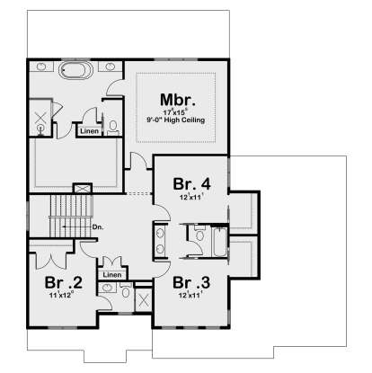 Second Floor for House Plan #1935-00037