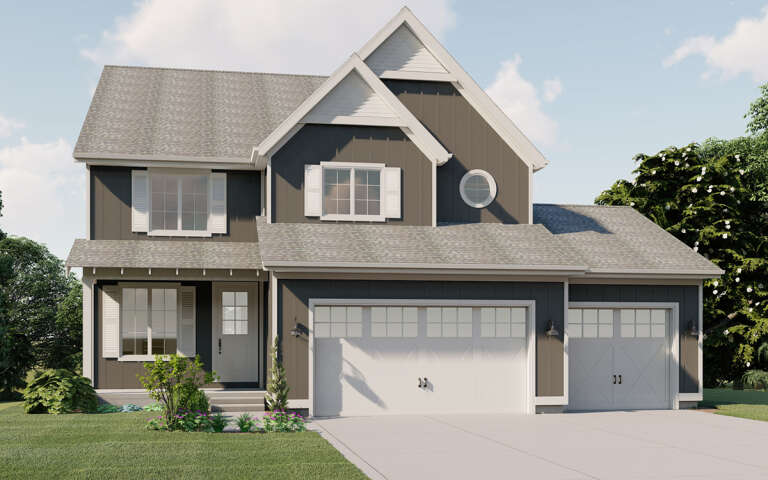 House Plan House Plan #32435 Angled Front Elevation