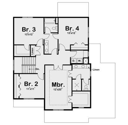 Second Floor for House Plan #1935-00038