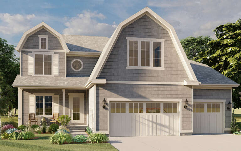 House Plan House Plan #32437 Angled Front Elevation