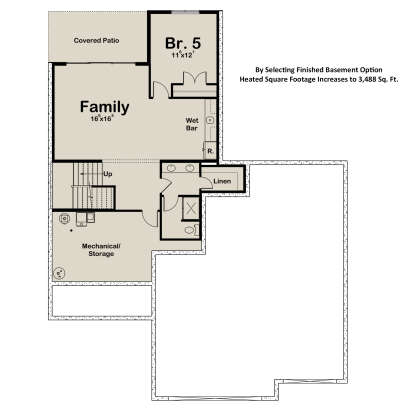 Basement for House Plan #1935-00040