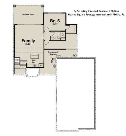 Basement for House Plan #1935-00041