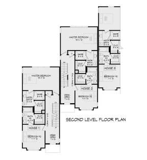 Modern Fiveplex Plan - 2,019 Square Feet, 3 Bedrooms, 3.5 Bathrooms ...