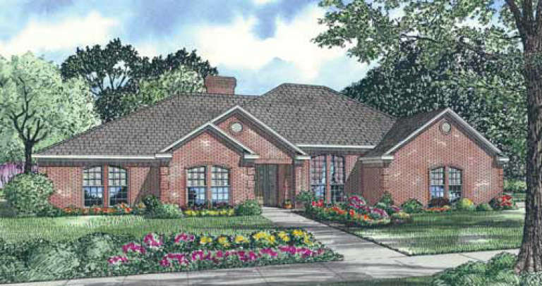 Ranch House Plan #110-00130 Elevation Photo