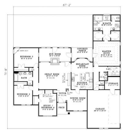 Floorplan 1 for House Plan #110-00130