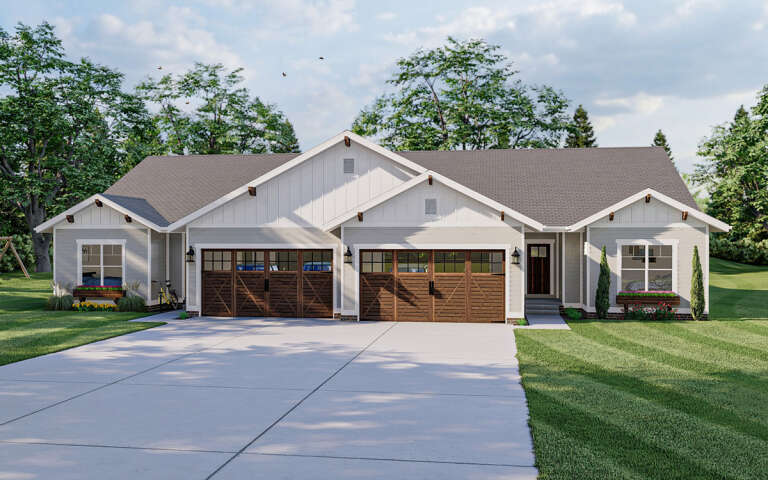 House Plan House Plan #32447 Angled Front Elevation