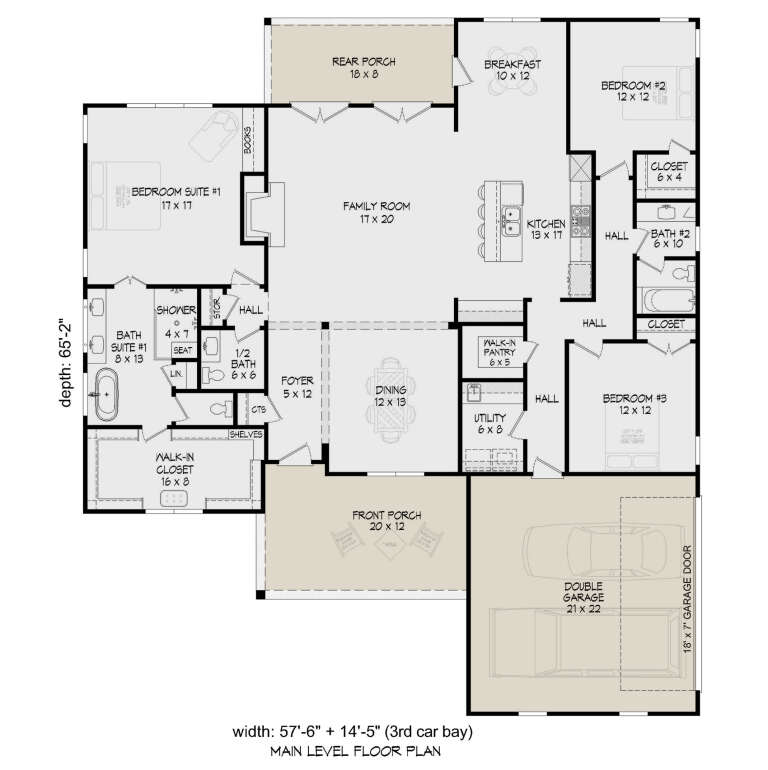House Plan House Plan #32449 Drawing 1