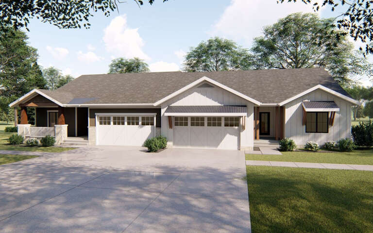 House Plan House Plan #32450 Angled Front Elevation