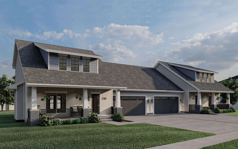 House Plan House Plan #32452 Angled Front Elevation