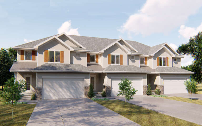 House Plan House Plan #32453 Angled Front Elevation