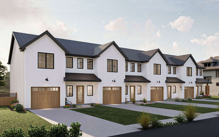 Fourplex Images Modern Farmhouse Fourplex Plan - 1,711 Square Feet, 3 Bedrooms, 2.5 ...